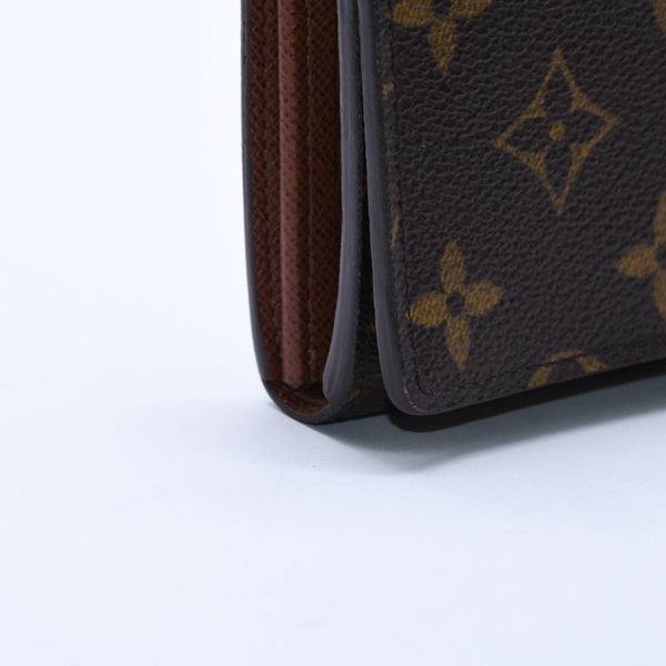 Like new LOUIS VUITTON Portomone Bier Tresor Bifold Wallet M61730 Monogram Canvas Brown Used 4a003970