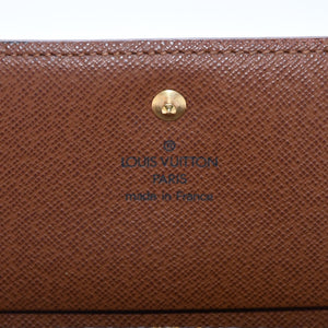 Like new LOUIS VUITTON Portomone Bier Tresor Bifold Wallet M61730 Monogram Canvas Brown Used 4a003970