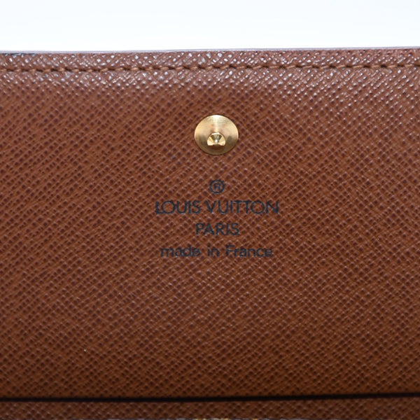 Like new LOUIS VUITTON Portomone Bier Tresor Bifold Wallet M61730 Monogram Canvas Brown Used 4a003970
