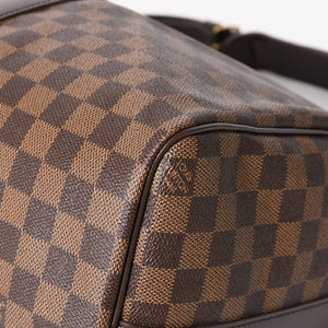 極美品 LOUIS VUITTON ルイヴィトン キーポルバンドリエール45 ボストンバッグ ダミエグラフィット N41418 ブラウン ダークブラウン MB2143 ゴールド金具 中古 4a003971