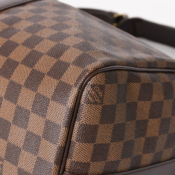 極美品 LOUIS VUITTON ルイヴィトン キーポルバンドリエール45 ボストンバッグ ダミエグラフィット N41418 ブラウン ダークブラウン MB2143 ゴールド金具 中古 4a003971