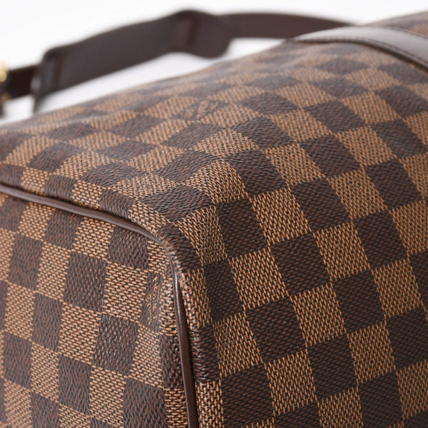 極美品 LOUIS VUITTON ルイヴィトン キーポルバンドリエール45 ボストンバッグ ダミエグラフィット N41418 ブラウン ダークブラウン MB2143 ゴールド金具 中古 4a003971