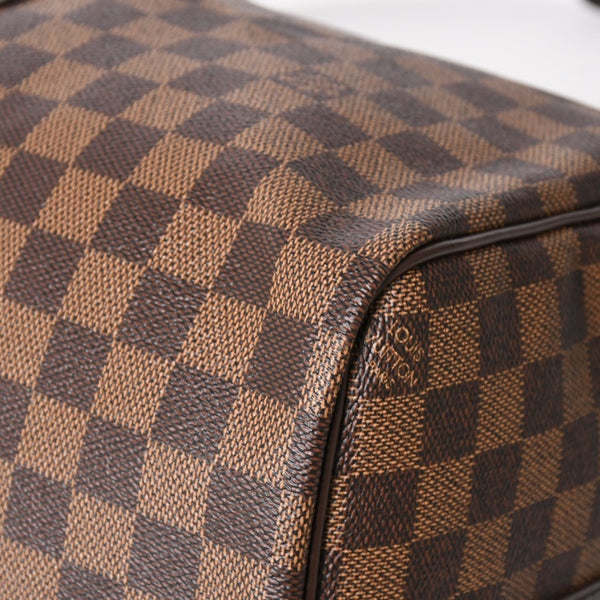 極美品 LOUIS VUITTON ルイヴィトン キーポルバンドリエール45 ボストンバッグ ダミエグラフィット N41418 ブラウン ダークブラウン MB2143 ゴールド金具 中古 4a003971