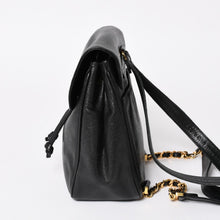 画像をギャラリービューアに読み込む, CHANEL シャネル ヴィンテージ リュック バックパック 3番台 ココマーク キャビアスキン ブラック ゴールド金具 美品 中古 4a003949