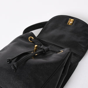 CHANEL Vintage Rucksack Backpack No. 3 Coco Mark Caviar Skin Black Gold Hardware Good Condition Used 4a003949