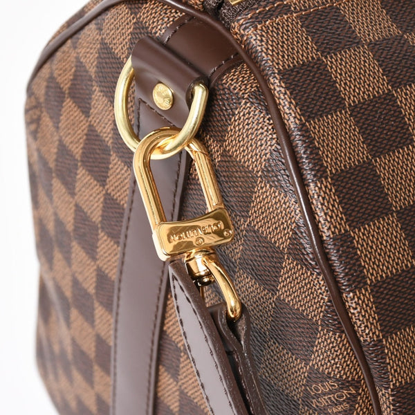 極美品 LOUIS VUITTON ルイヴィトン キーポルバンドリエール45 ボストンバッグ ダミエグラフィット N41418 ブラウン ダークブラウン MB2143 ゴールド金具 中古 4a003971