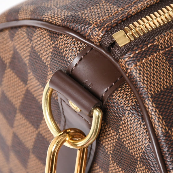 極美品 LOUIS VUITTON ルイヴィトン キーポルバンドリエール45 ボストンバッグ ダミエグラフィット N41418 ブラウン ダークブラウン MB2143 ゴールド金具 中古 4a003971