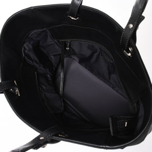 Very Good Condition Rare Item CHANEL Tote Bag Paris Biarritz Coated Canvas Leather Black 17th Series Used 4a003954
