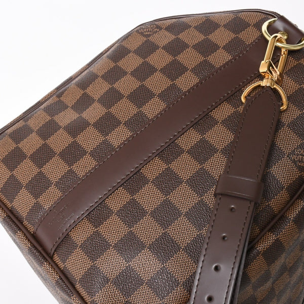 極美品 LOUIS VUITTON ルイヴィトン キーポルバンドリエール45 ボストンバッグ ダミエグラフィット N41418 ブラウン ダークブラウン MB2143 ゴールド金具 中古 4a003971