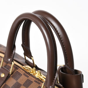 極美品 LOUIS VUITTON ルイヴィトン キーポルバンドリエール45 ボストンバッグ ダミエグラフィット N41418 ブラウン ダークブラウン MB2143 ゴールド金具 中古 4a003971