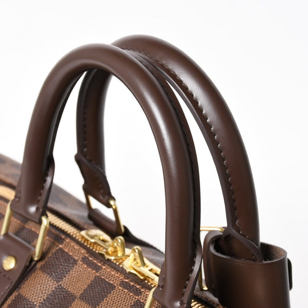 極美品 LOUIS VUITTON ルイヴィトン キーポルバンドリエール45 ボストンバッグ ダミエグラフィット N41418 ブラウン ダークブラウン MB2143 ゴールド金具 中古 4a003971