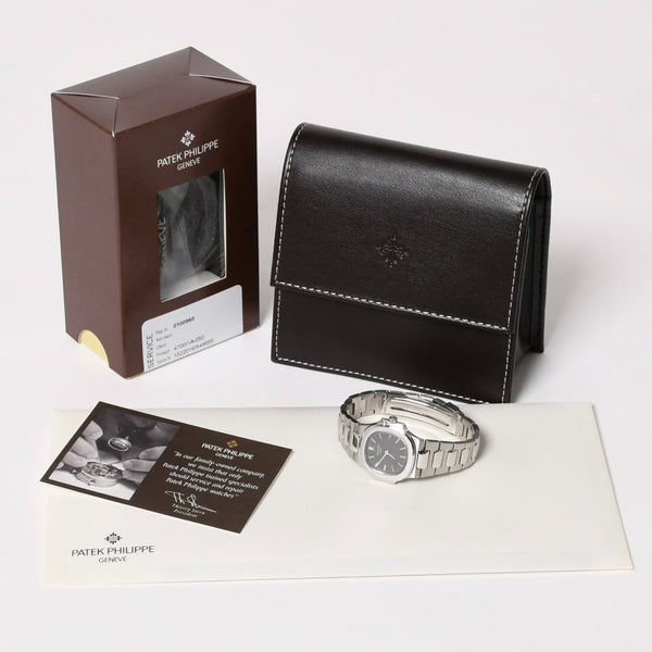 PATEK PHILIPPE パテック フィリップ NAUTILUS ノーチラス 腕時計 4700/1A-050 クォーツ ステンレススチール 黒文字盤 美品 中古 4a003975