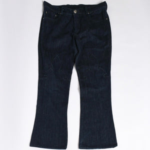 CHROME HEARTS Flarenie Denim Pants Jeans Size 34 Horseshoe Button Indigo Blue Good Condition Used 4a005926