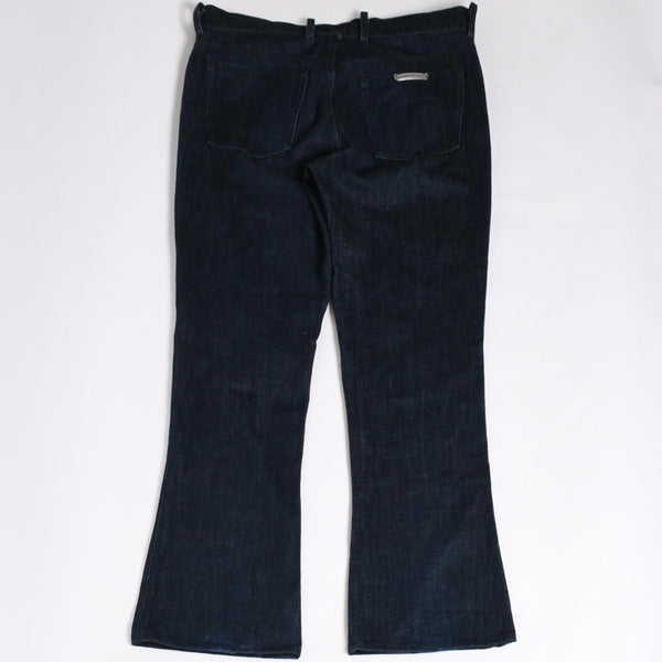 CHROME HEARTS Flarenie Denim Pants Jeans Size 34 Horseshoe Button Indigo Blue Good Condition Used 4a005926