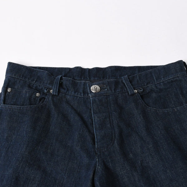 CHROME HEARTS Flarenie Denim Pants Jeans Size 34 Horseshoe Button Indigo Blue Good Condition Used 4a005926