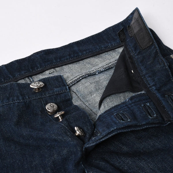 CHROME HEARTS Flarenie Denim Pants Jeans Size 34 Horseshoe Button Indigo Blue Good Condition Used 4a005926