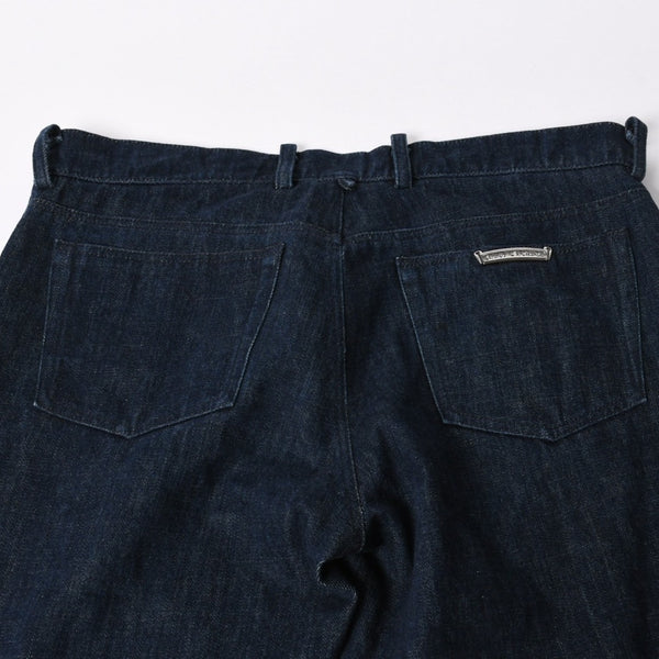 CHROME HEARTS Flarenie Denim Pants Jeans Size 34 Horseshoe Button Indigo Blue Good Condition Used 4a005926