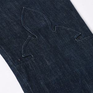CHROME HEARTS Flarenie Denim Pants Jeans Size 34 Horseshoe Button Indigo Blue Good Condition Used 4a005926