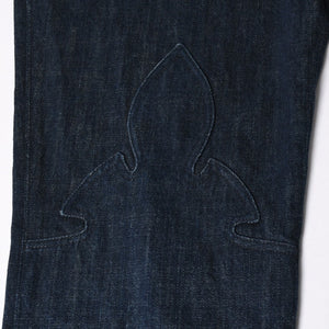 CHROME HEARTS Flarenie Denim Pants Jeans Size 34 Horseshoe Button Indigo Blue Good Condition Used 4a005926
