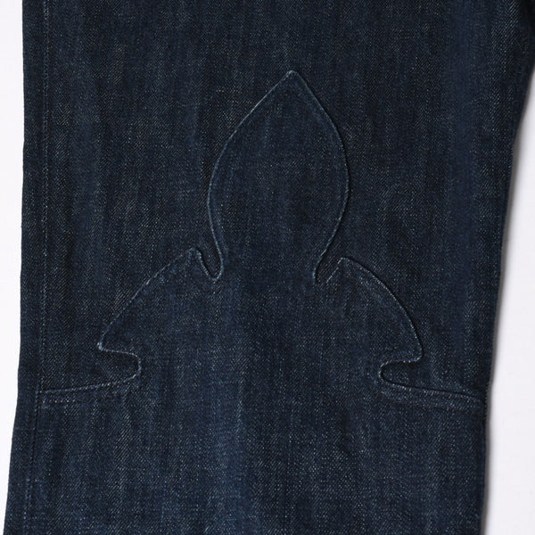 CHROME HEARTS Flarenie Denim Pants Jeans Size 34 Horseshoe Button Indigo Blue Good Condition Used 4a005926