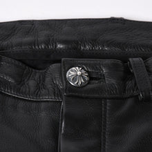 画像をギャラリービューアに読み込む, 極美品 CHROME HEARTS クロムハーツ 5-POCKET FLARE KNEE フレアニー 5ポケット レザーパンツ サイズ32R オールドモデル 中古 4a005927