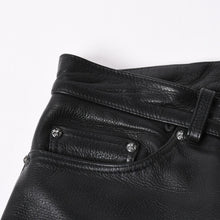 画像をギャラリービューアに読み込む, 極美品 CHROME HEARTS クロムハーツ 5-POCKET FLARE KNEE フレアニー 5ポケット レザーパンツ サイズ32R オールドモデル 中古 4a005927