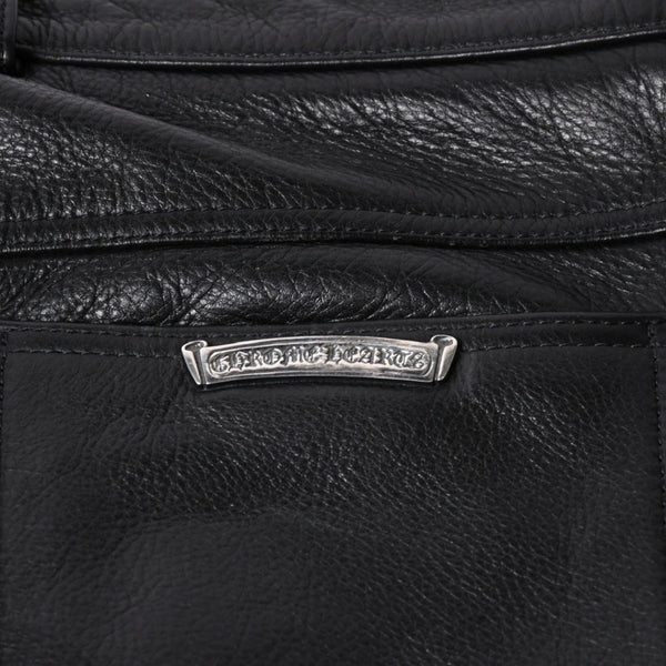 極美品 CHROME HEARTS クロムハーツ 5-POCKET FLARE KNEE フレアニー 5ポケット レザーパンツ サイズ32R オールドモデル 中古 4a005927