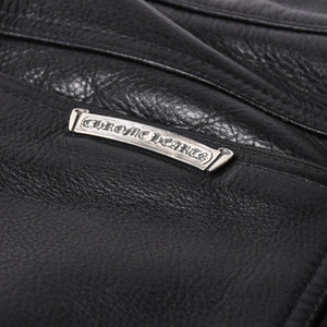 極美品 CHROME HEARTS クロムハーツ 5-POCKET FLARE KNEE フレアニー 5ポケット レザーパンツ サイズ32R オールドモデル 中古 4a005927