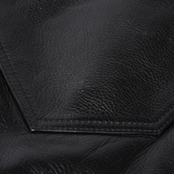 極美品 CHROME HEARTS クロムハーツ 5-POCKET FLARE KNEE フレアニー 5ポケット レザーパンツ サイズ32R オールドモデル 中古 4a005927