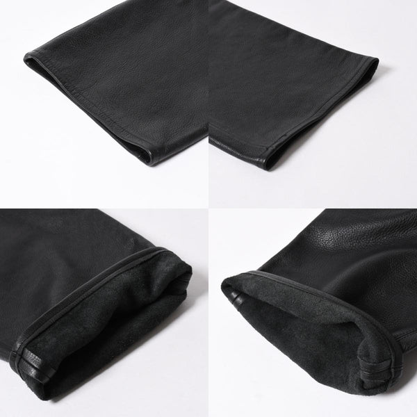 極美品 CHROME HEARTS クロムハーツ 5-POCKET FLARE KNEE フレアニー 5ポケット レザーパンツ サイズ32R オールドモデル 中古 4a005927