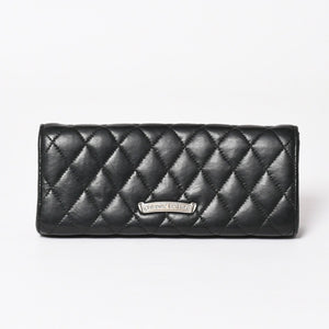 極美品 CHROME HEARTS クロムハーツ ディナーバッグ クラッチバッグ ラージクロス マトラッセ ラムスキン ブラック 中古 4a004080