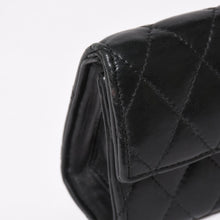画像をギャラリービューアに読み込む, 極美品 CHROME HEARTS クロムハーツ ディナーバッグ クラッチバッグ ラージクロス マトラッセ ラムスキン ブラック 中古 4a004080