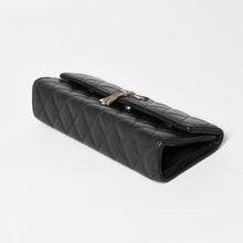 画像をギャラリービューアに読み込む, 極美品 CHROME HEARTS クロムハーツ ディナーバッグ クラッチバッグ ラージクロス マトラッセ ラムスキン ブラック 中古 4a004080
