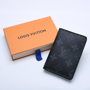 新品同様 LOUIS VUITTON ルイヴィトン モノグラムエクリプス オーガナイザードゥポッシュ 二つ折りカードケース M61696 中古 4a003981