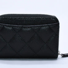 画像をギャラリービューアに読み込む, 極美品 CHANEL シャネル クラシックジップ コインパース AP0216 キャビアスキン ランダム番台 マトラッセ ココマーク 財布 小銭入れ シルバー金具 中古 4a003983
