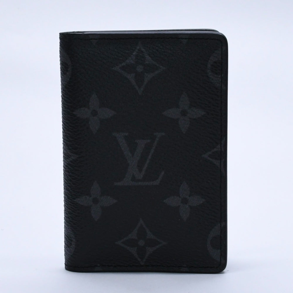 新品同様 LOUIS VUITTON ルイヴィトン モノグラムエクリプス オーガナイザードゥポッシュ 二つ折りカードケース M61696 中古 4a003981