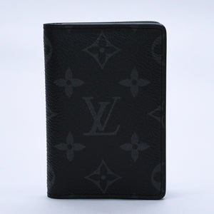 新品同様 LOUIS VUITTON ルイヴィトン モノグラムエクリプス オーガナイザードゥポッシュ 二つ折りカードケース M61696 中古 4a003981