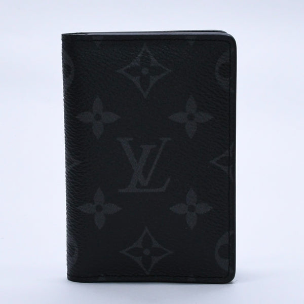 新品同様 LOUIS VUITTON ルイヴィトン モノグラムエクリプス オーガナイザードゥポッシュ 二つ折りカードケース M61696 中古 4a003981