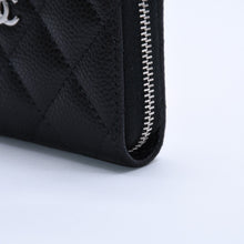 画像をギャラリービューアに読み込む, 極美品 CHANEL シャネル クラシックジップ コインパース AP0216 キャビアスキン ランダム番台 マトラッセ ココマーク 財布 小銭入れ シルバー金具 中古 4a003983