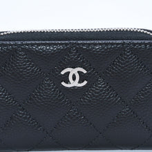 画像をギャラリービューアに読み込む, 極美品 CHANEL シャネル クラシックジップ コインパース AP0216 キャビアスキン ランダム番台 マトラッセ ココマーク 財布 小銭入れ シルバー金具 中古 4a003983