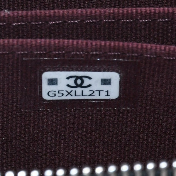 極美品 CHANEL シャネル クラシックジップ コインパース AP0216 キャビアスキン ランダム番台 マトラッセ ココマーク 財布 小銭入れ シルバー金具 中古 4a003983