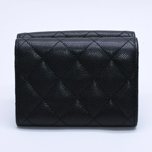 CHANEL Small Flap Wallet AP3081 Playing Card Motif Caviar Skin Black Red Heart Spade Mini Wallet Trifold Wallet Gold Hardware Good Condition Used 4a003881