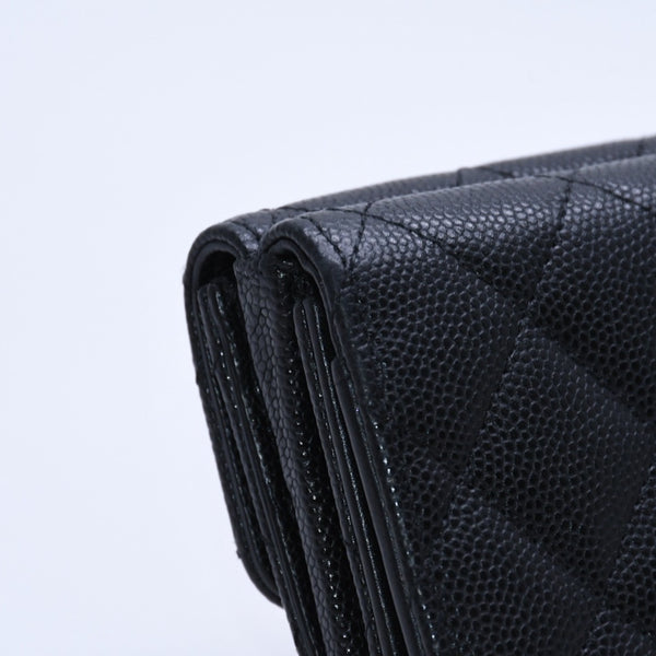 CHANEL Small Flap Wallet AP3081 Playing Card Motif Caviar Skin Black Red Heart Spade Mini Wallet Trifold Wallet Gold Hardware Good Condition Used 4a003881