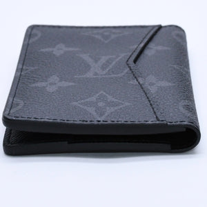 新品同様 LOUIS VUITTON ルイヴィトン モノグラムエクリプス オーガナイザードゥポッシュ 二つ折りカードケース M61696 中古 4a003981