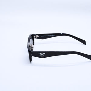 極美品 PRADA プラダ サングラス アイウェア SPR B06-F サイズ55□18 145 プラスチック ブラック 中古 4a003987