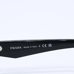 極美品 PRADA プラダ サングラス アイウェア SPR B06-F サイズ55□18 145 プラスチック ブラック 中古 4a003987