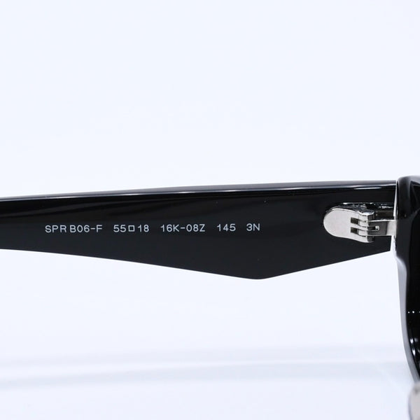 極美品 PRADA プラダ サングラス アイウェア SPR B06-F サイズ55□18 145 プラスチック ブラック 中古 4a003987