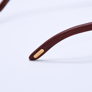 Very Good Condition CARTIER Trinity Date Glasses Eyewear Size 52□16 135 Wood Temple Metal GP Used 4a004170