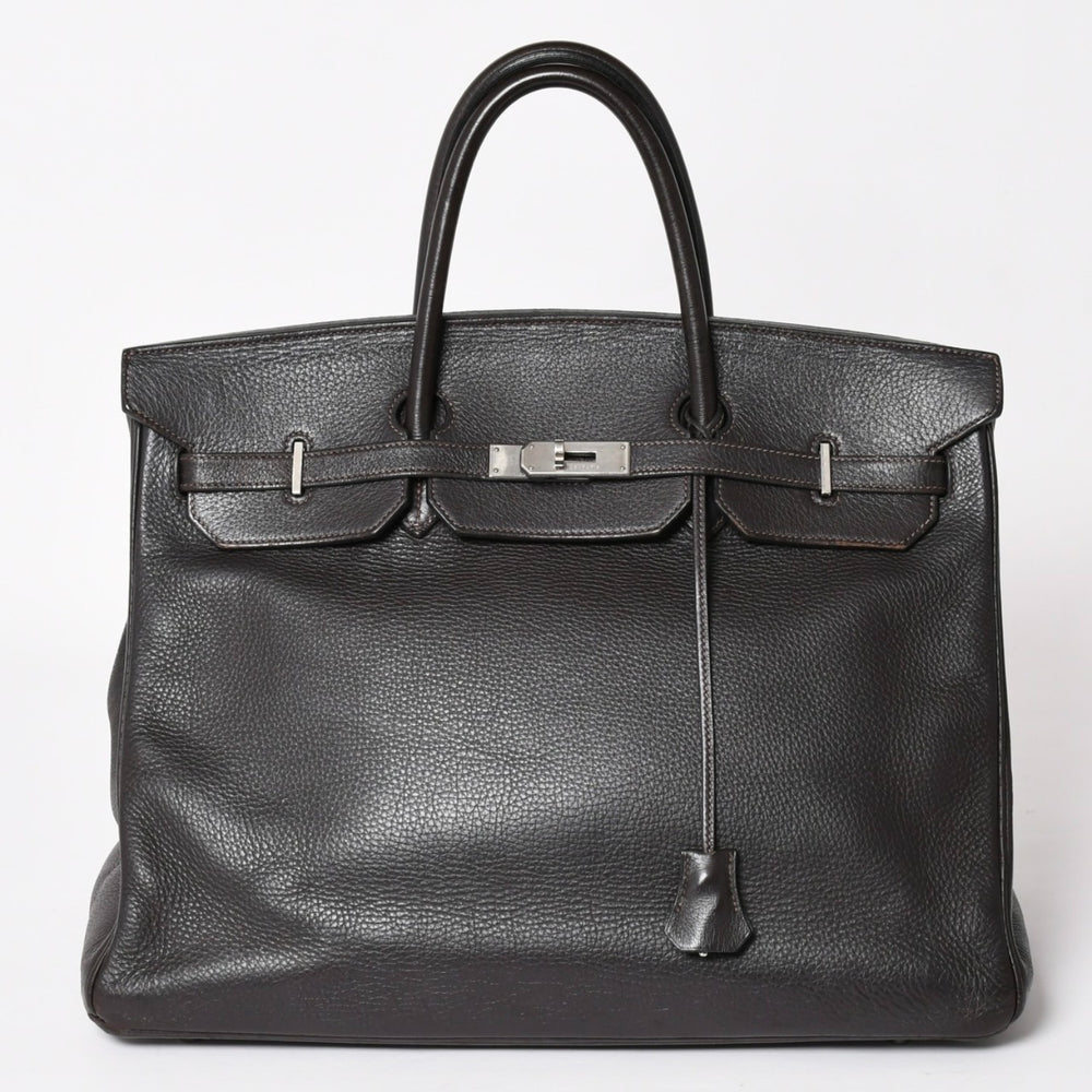 HERMES エルメス バーキン40 ショコラ トゴ 40cm ハンドバッグ◻︎F刻印 シルバー金具 ハンドバッグ 中古 4a004165