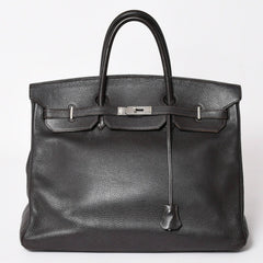 HERMES Birkin 40 Chocolate Togo Leather 40cm Handbag◻F stamp, silver hardware, handbag, pre-owned, item number 4a004165
